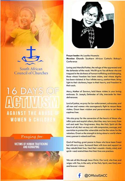 Prayer Against Human Trafficking