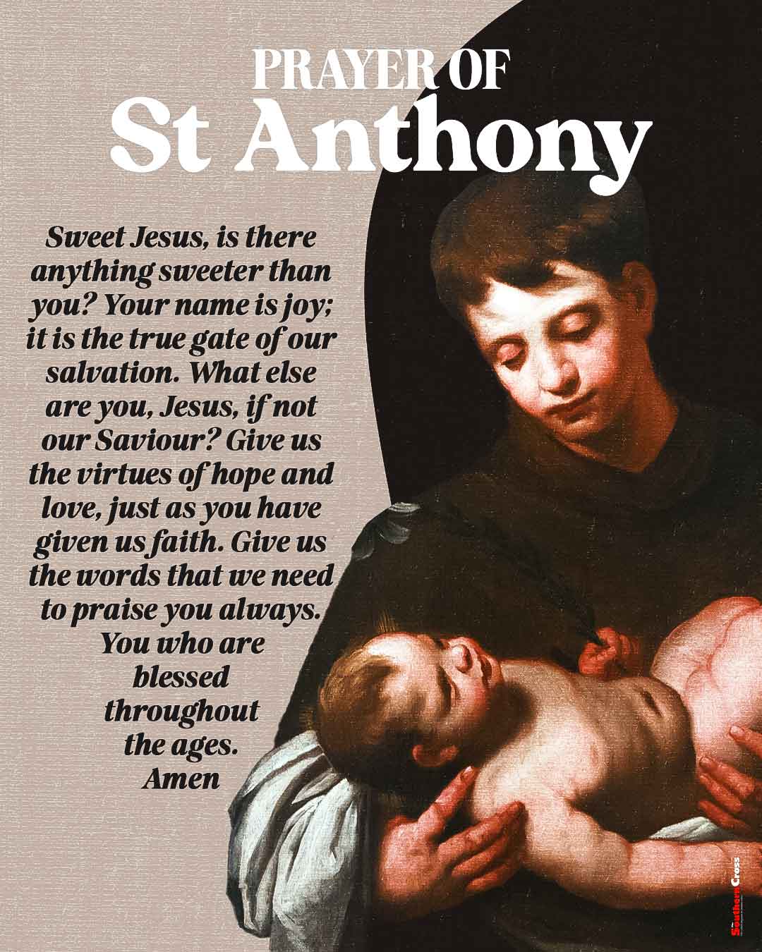 Prayer of St Anthony of Padua