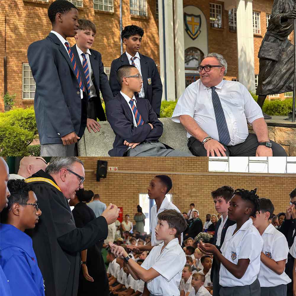 St Benedicts students with Exec head Andre Oosthuysen
