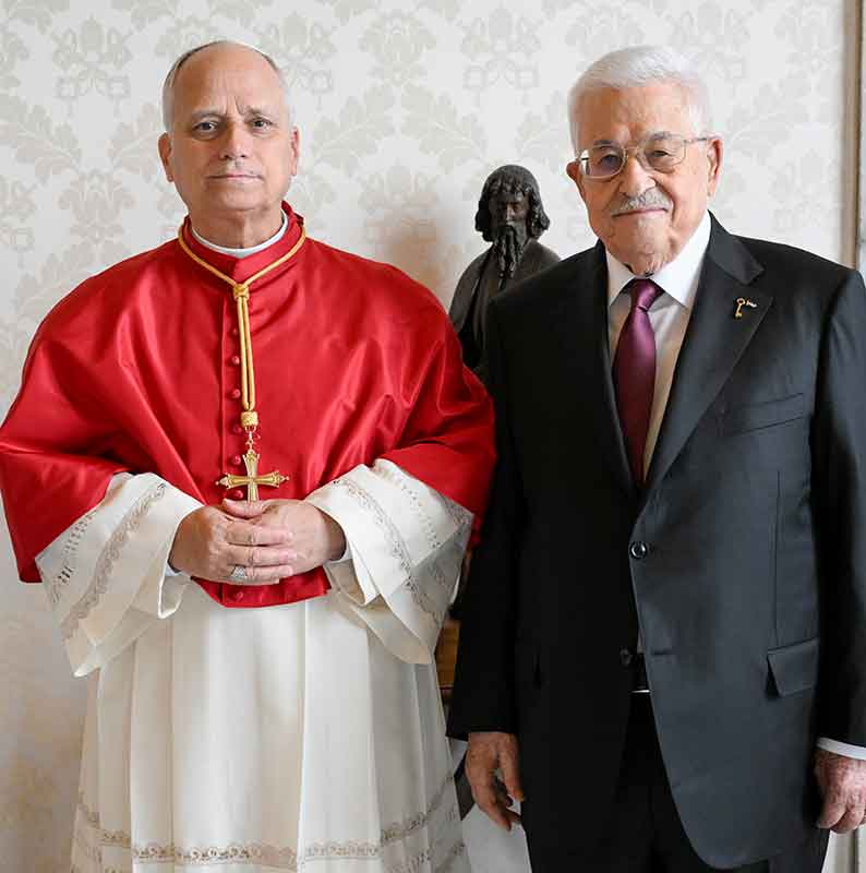 POPE LEO XIV AND MAHMOUD ABBAS