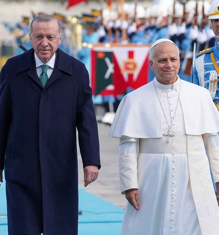 POPE LEO XIV WITH TURKISH PRESIDENT ERDOGAN