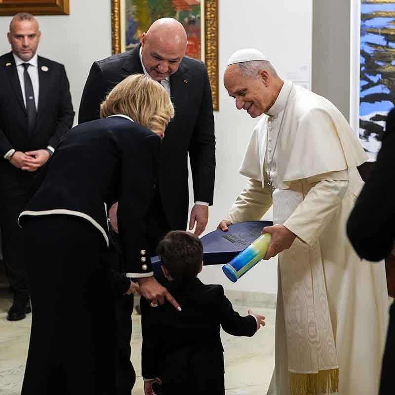 POPE LEO XIV WITH LEBANESE PRESIDENT AOUN