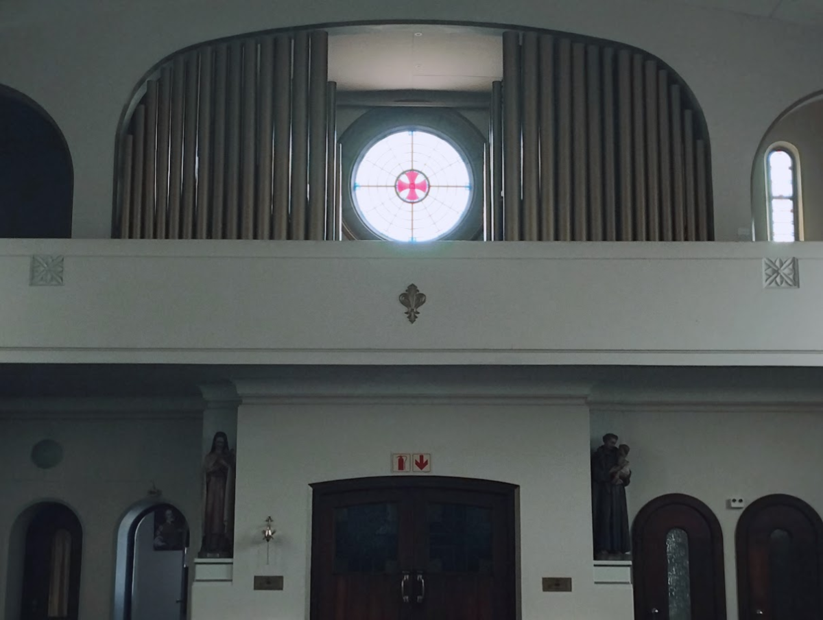 The new pipe organ at St Bernadette’s church