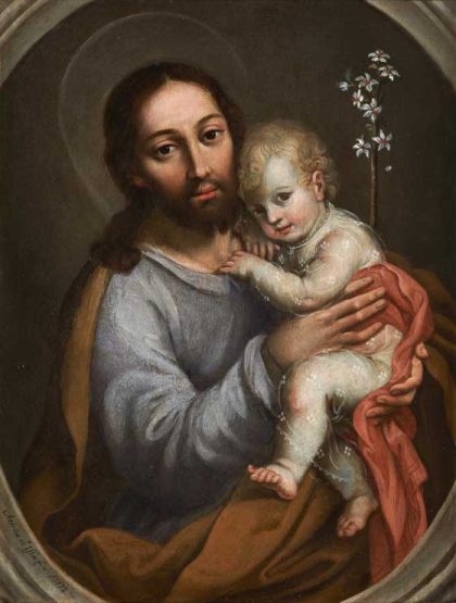 St Joseph and the Christ Child painted by Andrés de Islas