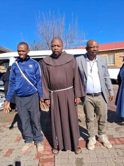 Brothers Paul Tseliso Ramosa and Calestus Phekane Pholo OFS made their permanent vows in the 3rd order of St Francis on April 19