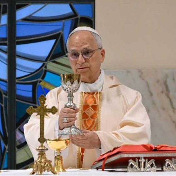 Pope Leo celebrates Mass at the Apostolic Nunciature, Angola (@Vatican Media)