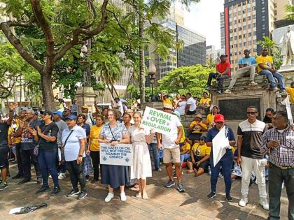 Christians in Durban protest against plans to regulate their churches. Photo: Raymond Perrier