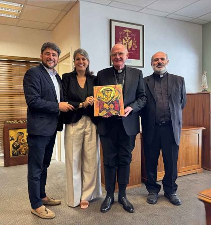 The Neocatechumenal Way team visits with Cardinal Stephen Brislin