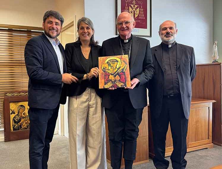 The Neocatechumenal Way team visits with Cardinal Stephen Brislin