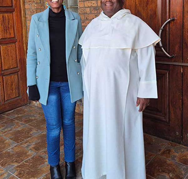 Father Chaka Motanyane OP and Kati Dijane, editor of Far East Rand Catholic News