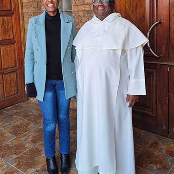 Father Chaka Motanyane OP and Kati Dijane, editor of Far East Rand Catholic News
