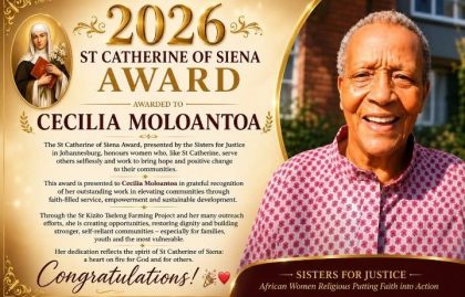 Cecilia Moloantoa to Receive 2026 St Catherine of Siena Award