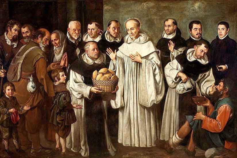 The Harvest of St Bernard painted by Alejandro Loarte in 1620
