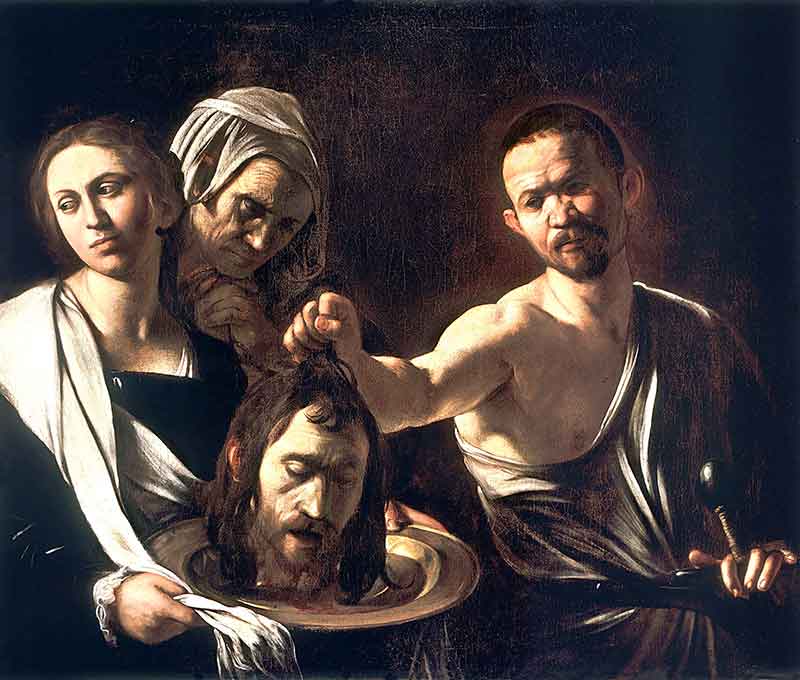 Salome with the head of John the Baptiser by Caravaggio from 1610