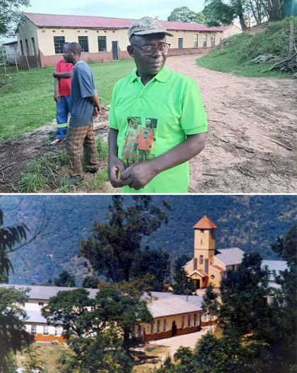 Top: Fr Christopher Babona parish priest. Bottom: St Scholastica Mission