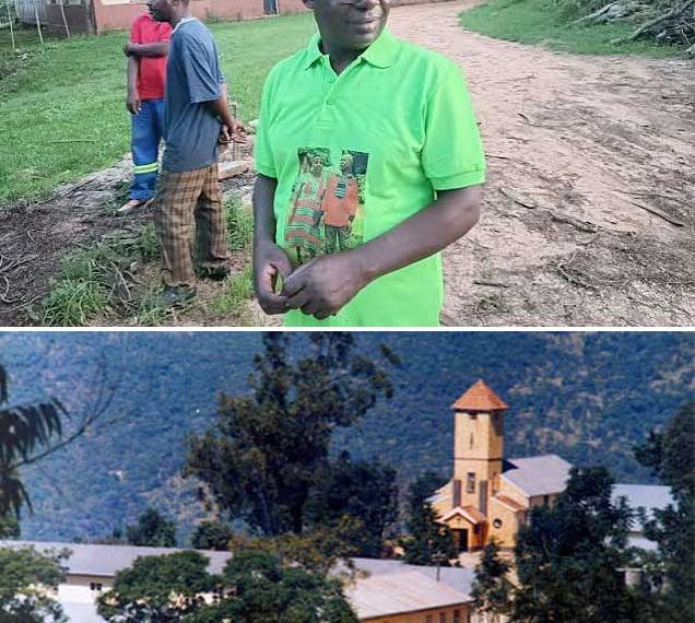 Top: Fr Christopher Babona parish priest. Bottom: St Scholastica Mission