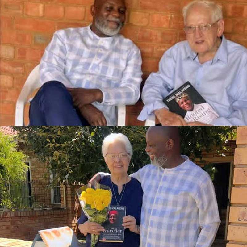 Thebe Ikalafeng with the religious who schooled him at St Boniface High School in Galeshewe Kimberly