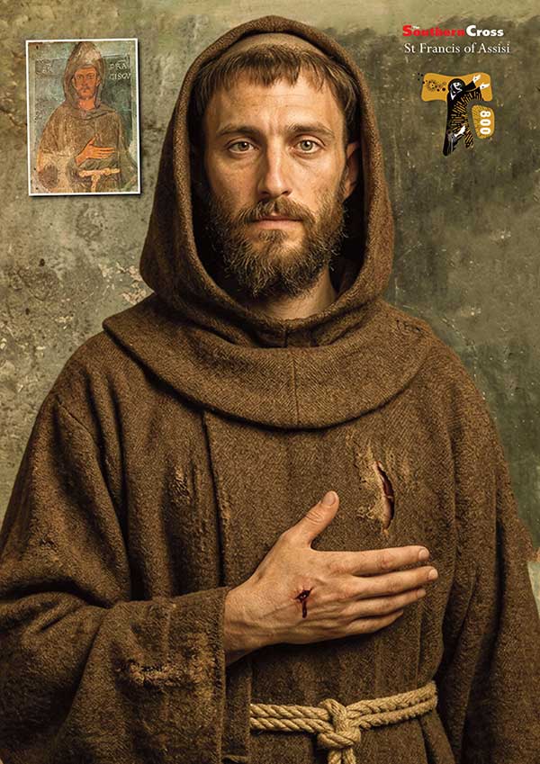 St Francis of Assisi photorealistic poster