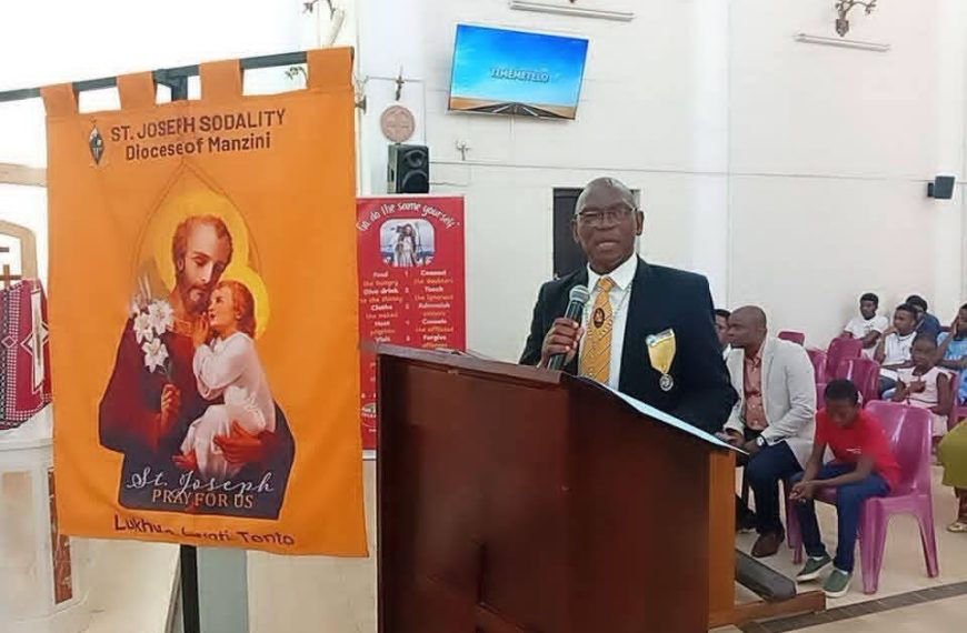 Mr Maduduza Gabriel Zwane, former President of the St. Joseph Sodality in the Catholic Diocese of Manzini.