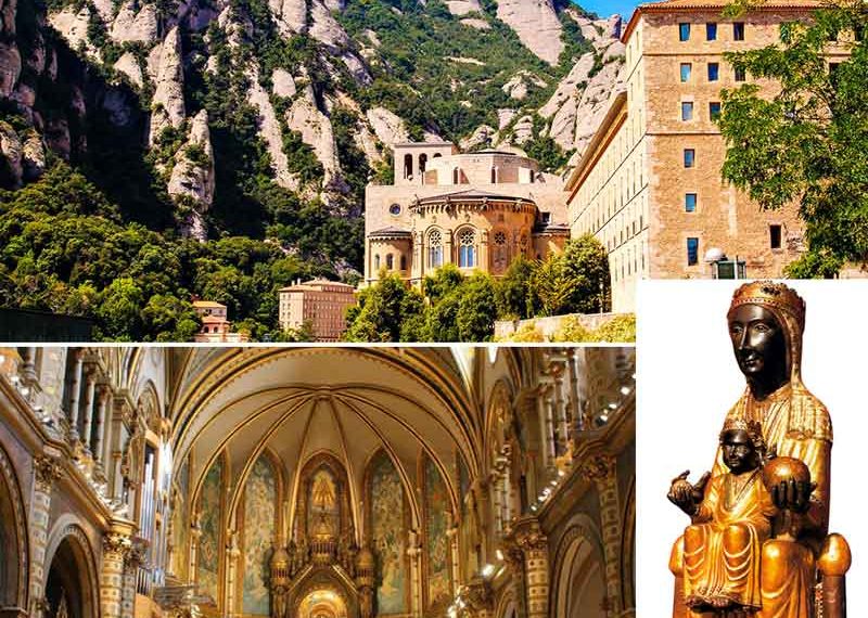 Our Lady of Montserrat Sanctuary. Photos: Wikipedia, Barcelona Lands