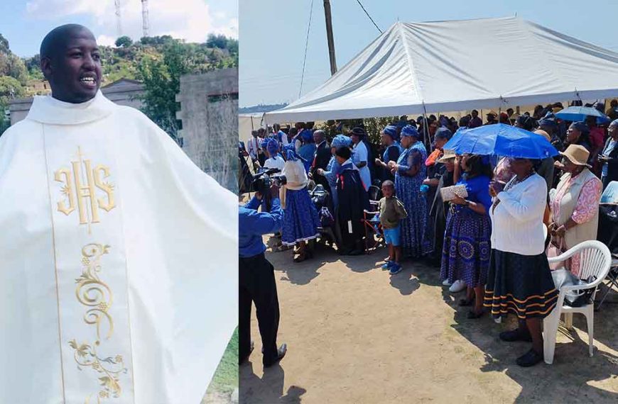 Fr Lehlohonolo Rantho celebrates first Mass