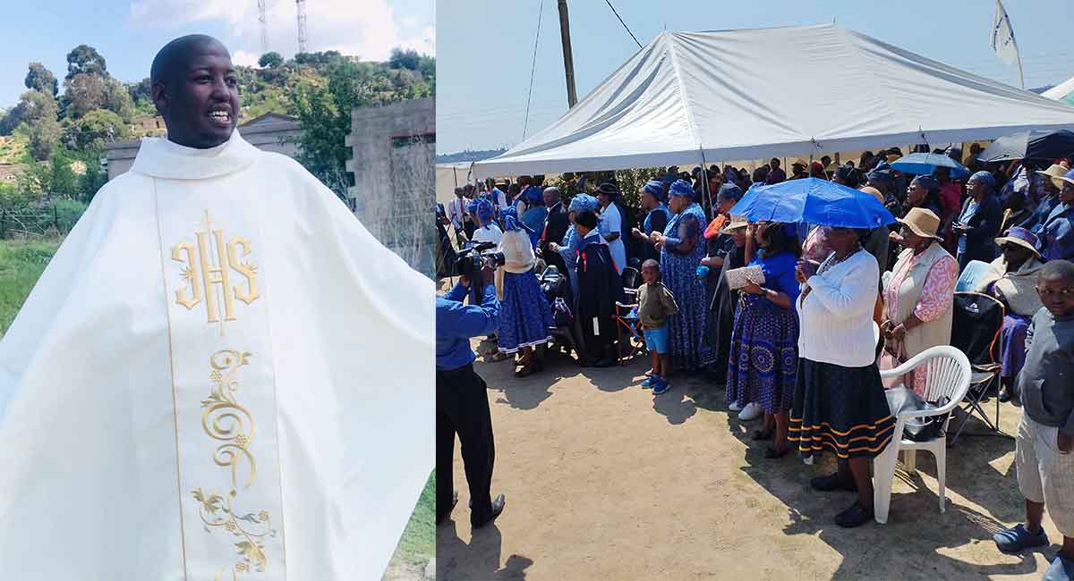 Fr Lehlohonolo Rantho celebrates first Mass