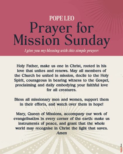 Pope Leo's Prayer for Mission Sunday