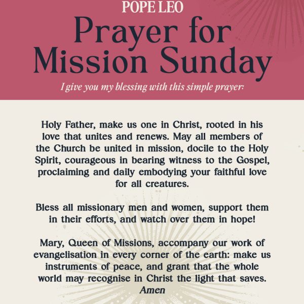 Pope Leo's Prayer for Mission Sunday