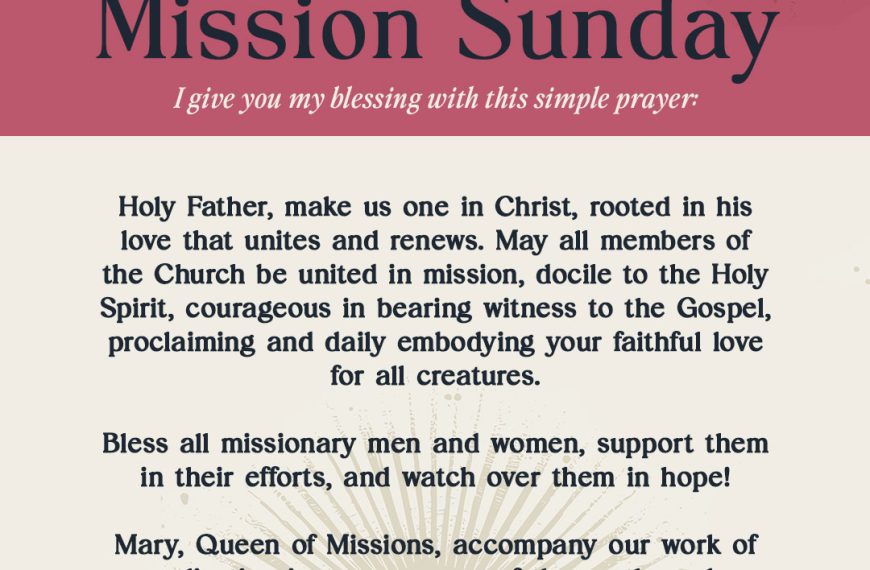 Pope Leo's Prayer for Mission Sunday