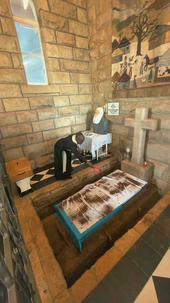 Pilgrims view personal artefacts of Blessed Joseph Grard